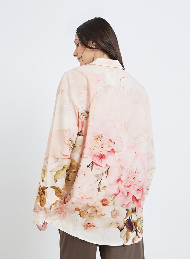 ستايلي قميص بأكمام طويلة وطبعة زهور - Image 5